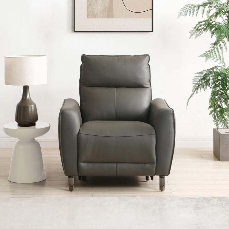 Brooke Electric Recliner Armchair - Grey Leather