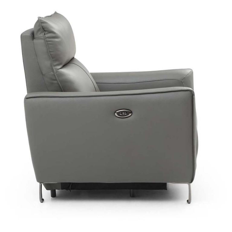 Brooke Electric Recliner Armchair - Grey Leather