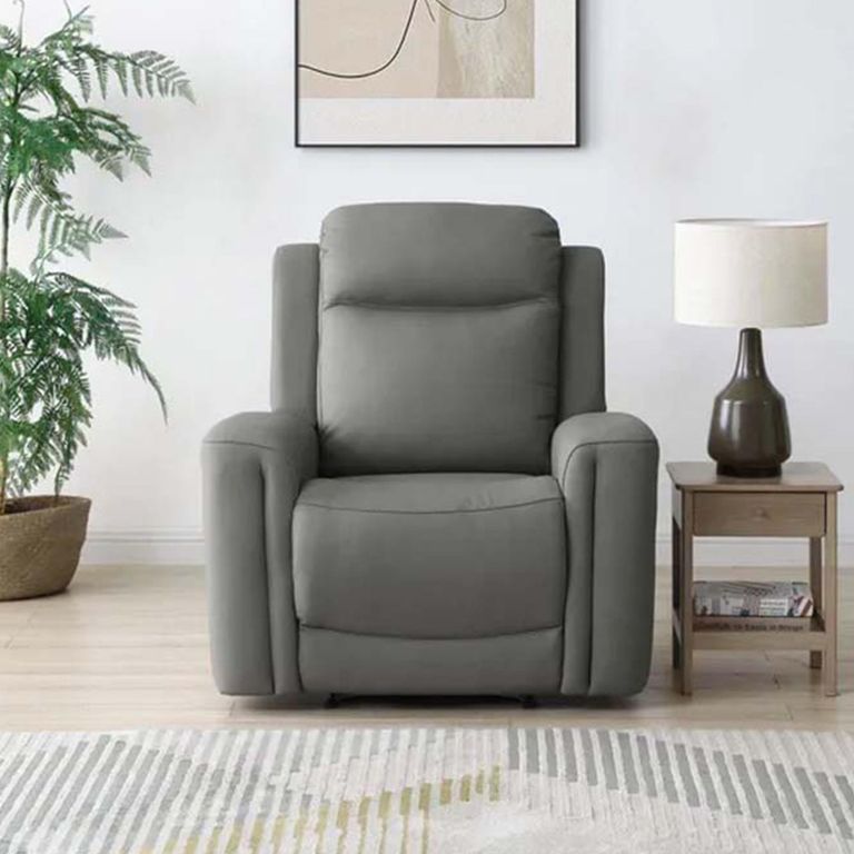 Henley Electric Recliner Armchair - Grey Leather