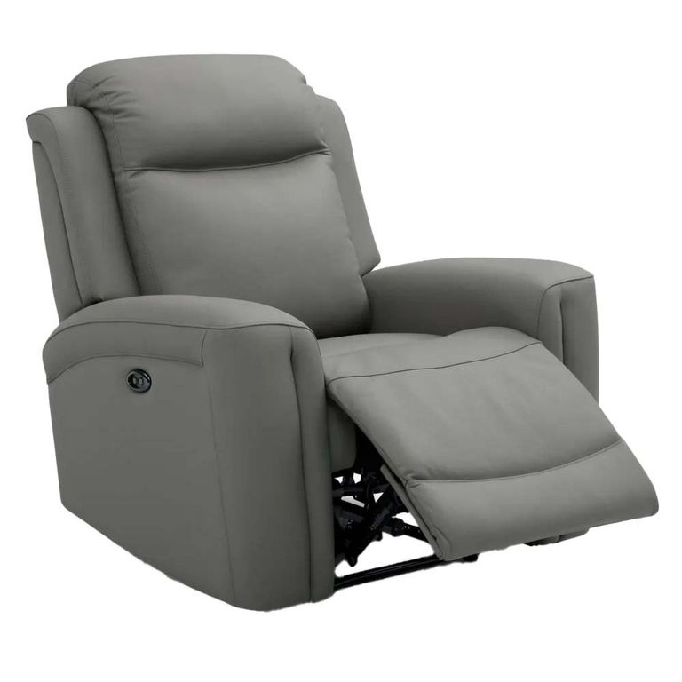 Henley Electric Recliner Armchair - Grey Leather