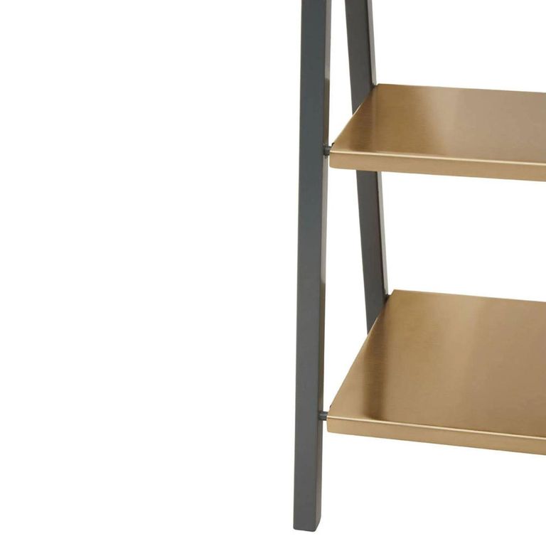 Korba Shelf - Grey and Gold Metal