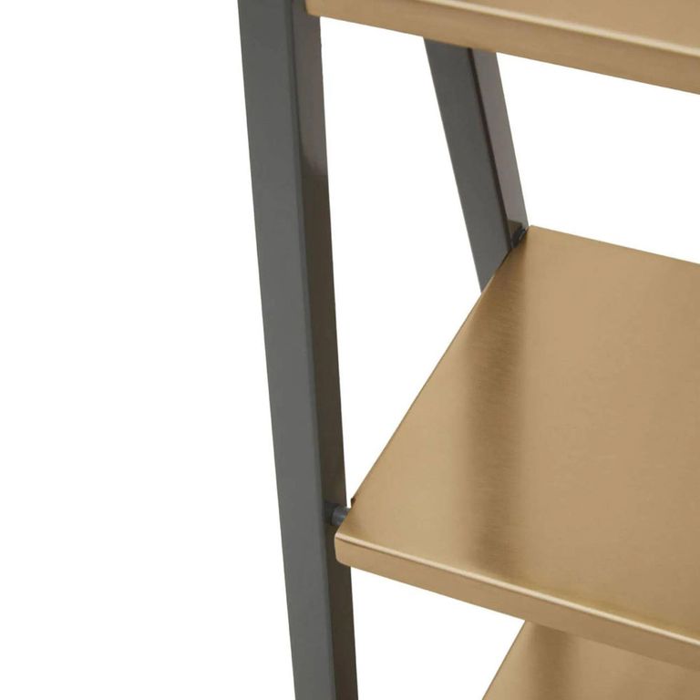 Korba Shelf - Grey and Gold Metal