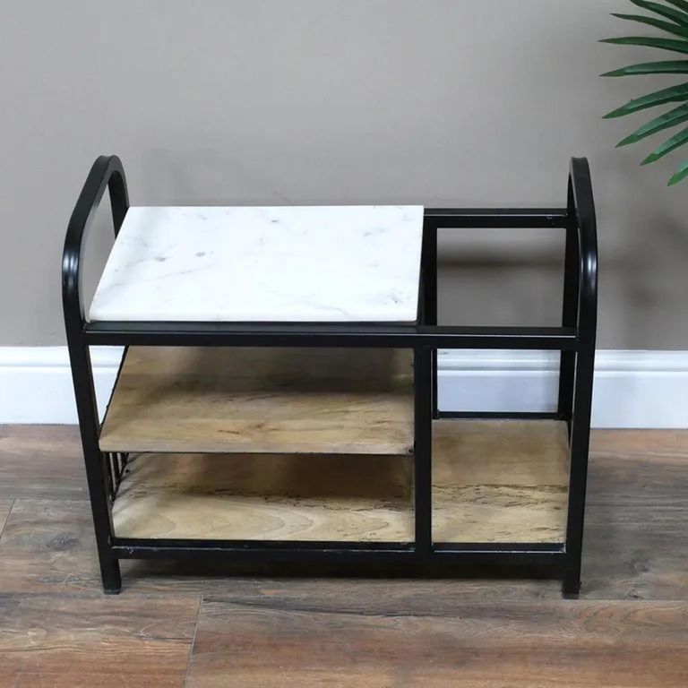 Shoe Rack - Black Metal - Small