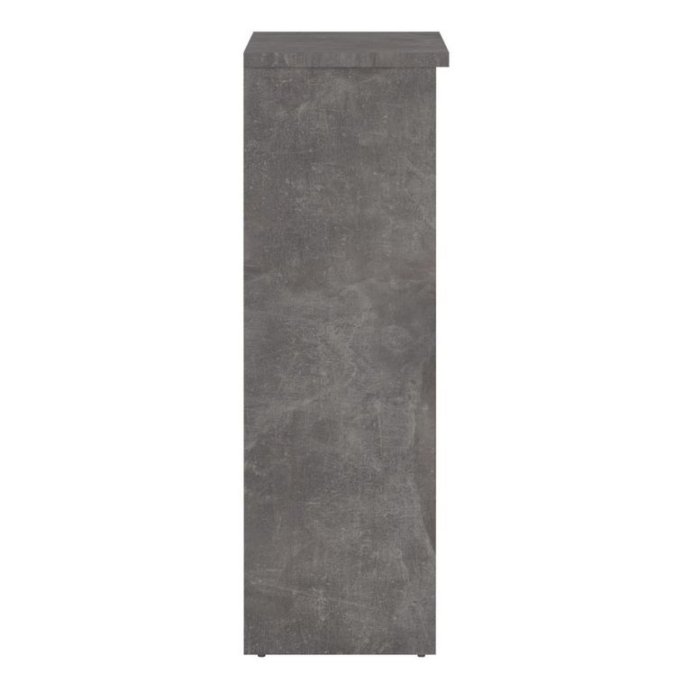 Naia Shoe Cabinet - 3 Door - 1 Drawer - Concrete and White Gloss