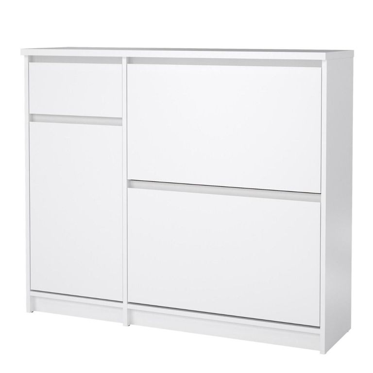 Naia Shoe Cabinet - 3 Door - 1 Drawer - White Gloss