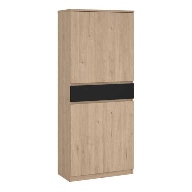 Naia Shoe Cupboard - Large - Oak and Black