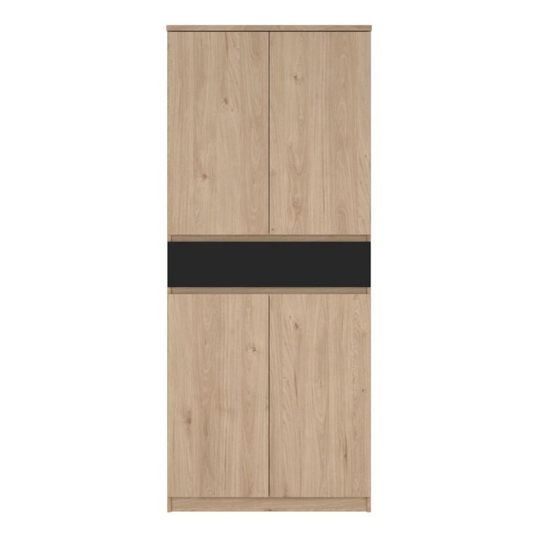 Naia Shoe Cupboard - Large - Oak and Black