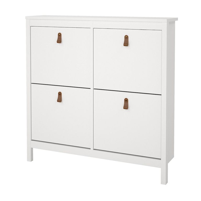 Barcelona Shoe Cabinet - 4 Drawer - White