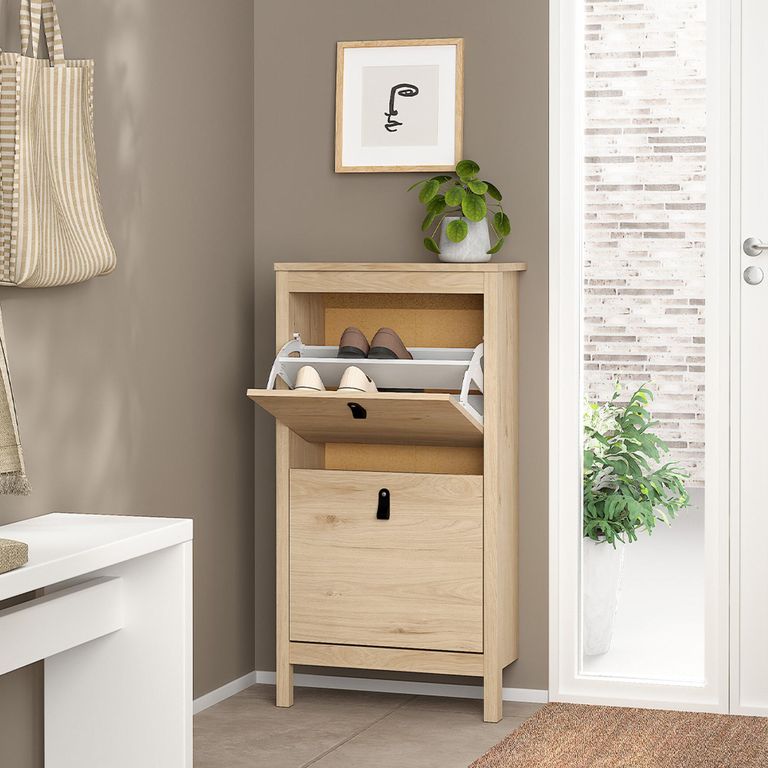 Barcelona Shoe Cabinet - 2 Door - Jackson Hickory Oak