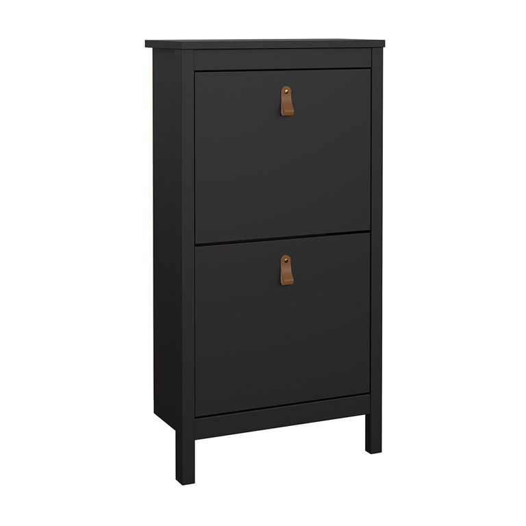 Barcelona Shoe Cabinet - 2 Door - Matt Black