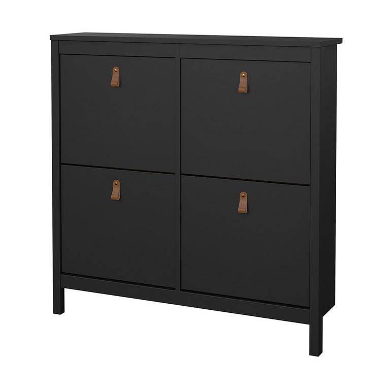 Barcelona Shoe Cabinet - 4 Drawer - Black