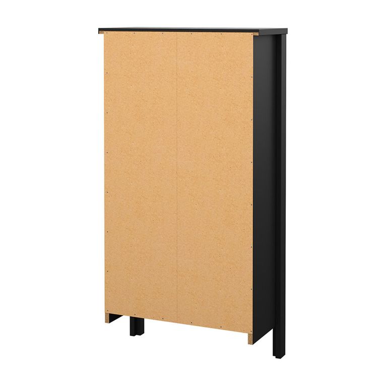 Madrid Shoe Cabinet - 2 Drawer - Door - Black