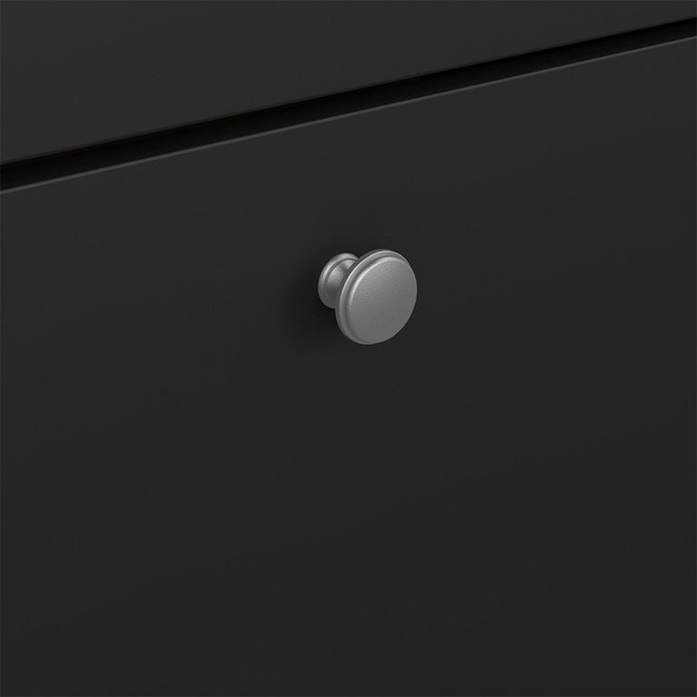 Madrid Shoe Cabinet - 2 Drawer - Door - Black