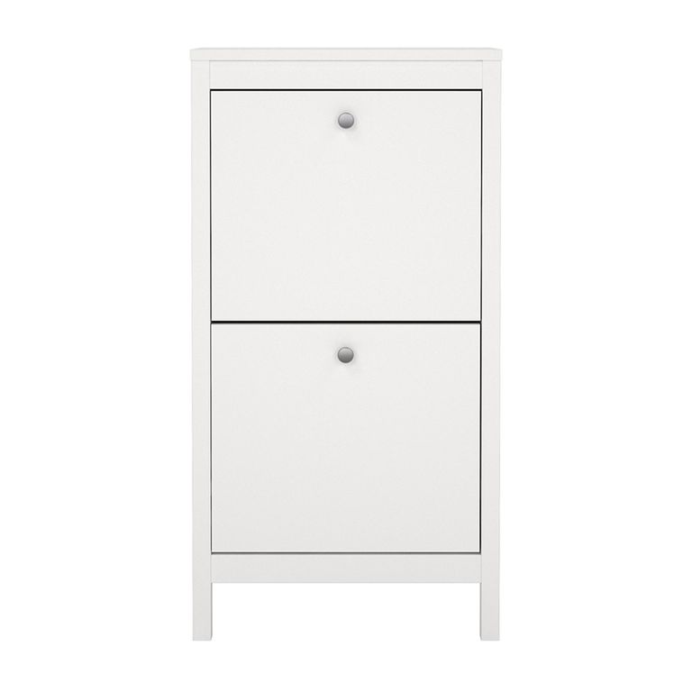 Madrid Shoe Cabinet - 2 Drawer - Door - White
