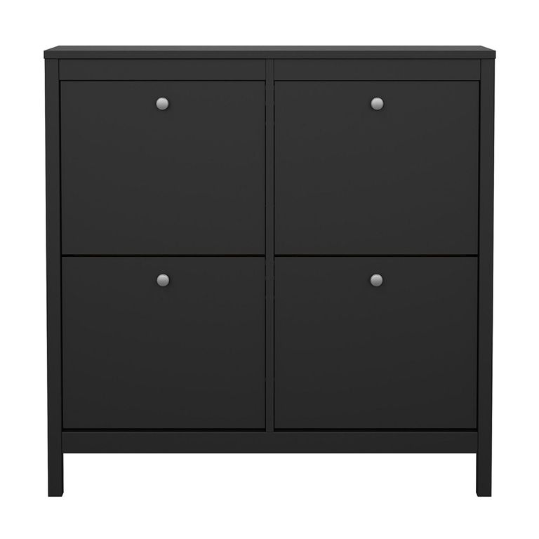 Madrid Shoe Cabinet - 4 Drawer - Black