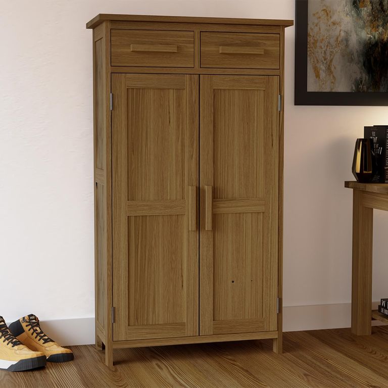 Opus Shoe Cupboard - 2 Door - Oak