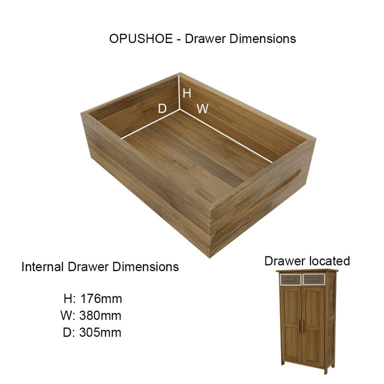 Opus Shoe Cupboard - 2 Door - Oak