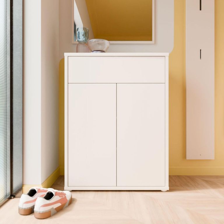 Alice Springs Shoe Cabinet - 2 Door - 1 Drawer - Compact - Sand