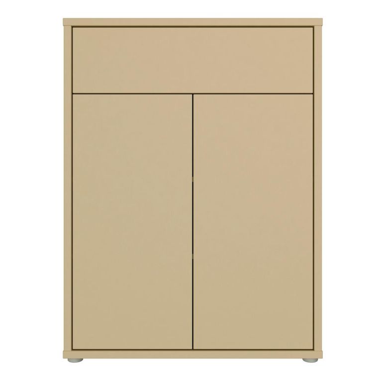 Alice Springs Shoe Cabinet - 2 Door - 1 Drawer - Compact - Butter Yellow