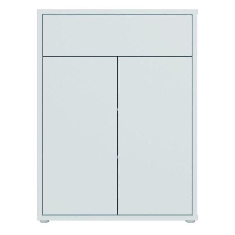 Alice Springs Shoe Cabinet - 2 Door - 1 Drawer - Compact - Light Grey