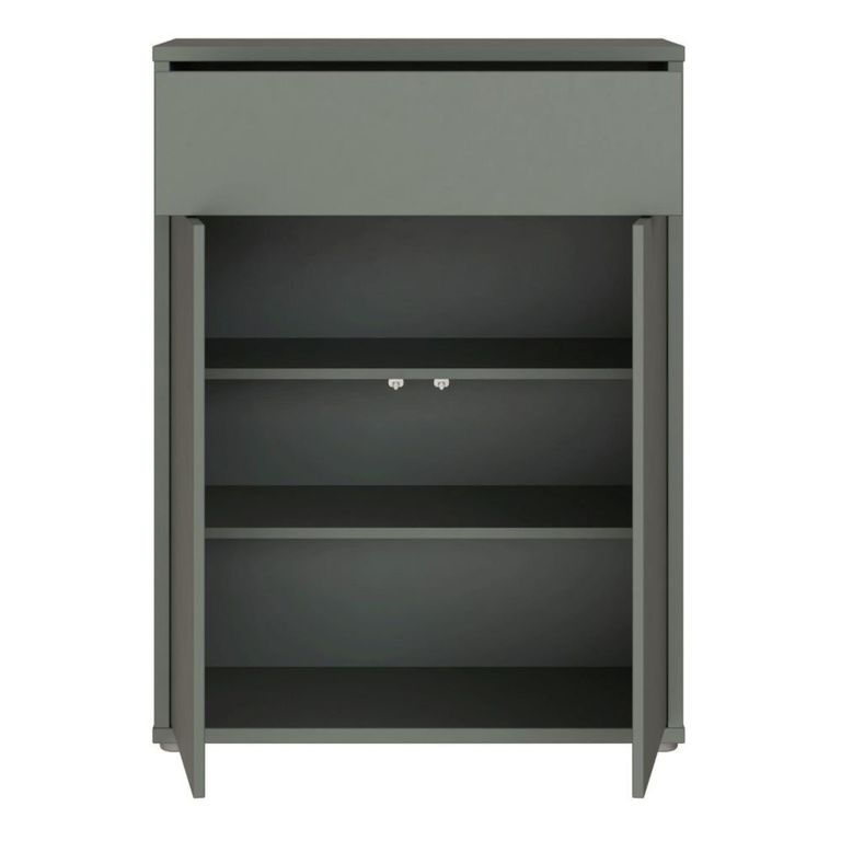 Alice Springs Shoe Cabinet - 2 Door - 1 Drawer - Compact - Sage Green