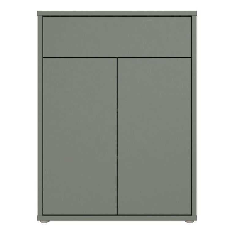 Alice Springs Shoe Cabinet - 2 Door - 1 Drawer - Compact - Sage Green