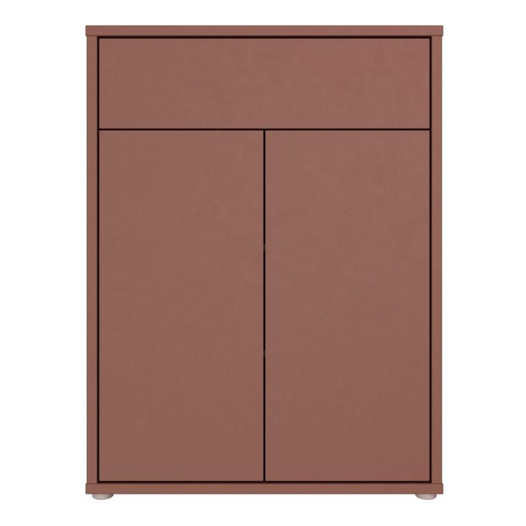 Alice Springs Shoe Cabinet - 2 Door - 1 Drawer - Compact - Terracotta