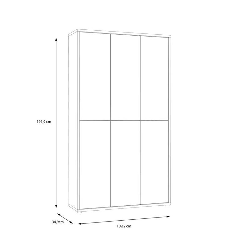 Alice Springs Shoe Cabinet - 6 Door - Artisan Oak