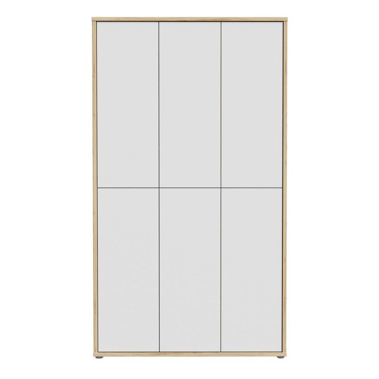 Alice Springs Shoe Cabinet - 6 Door - Artisan Oak and Light Grey