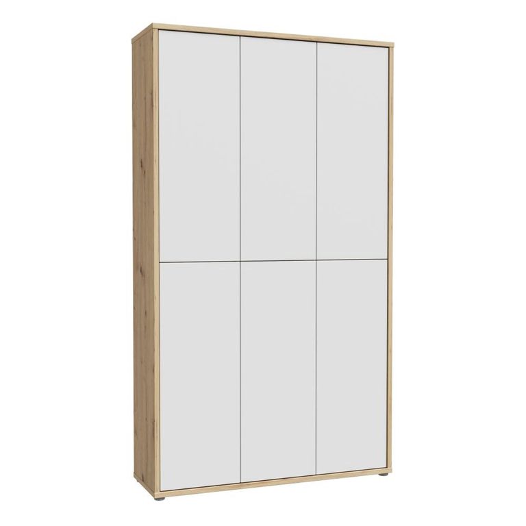 Alice Springs Shoe Cabinet - 6 Door - Artisan Oak and Light Grey