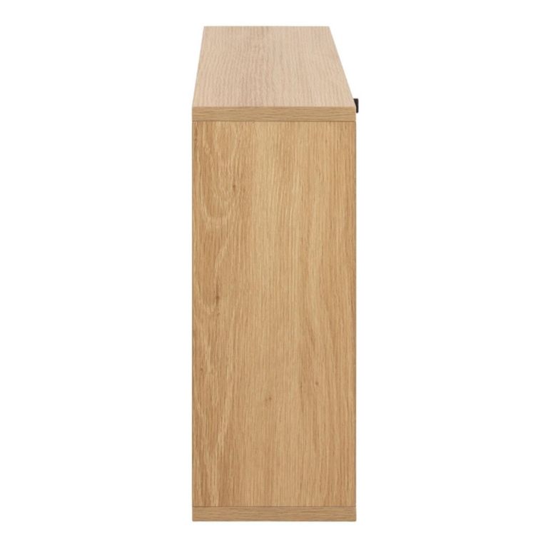 Albany Oak Ribbed Flip Down Door Shoe Cabinet