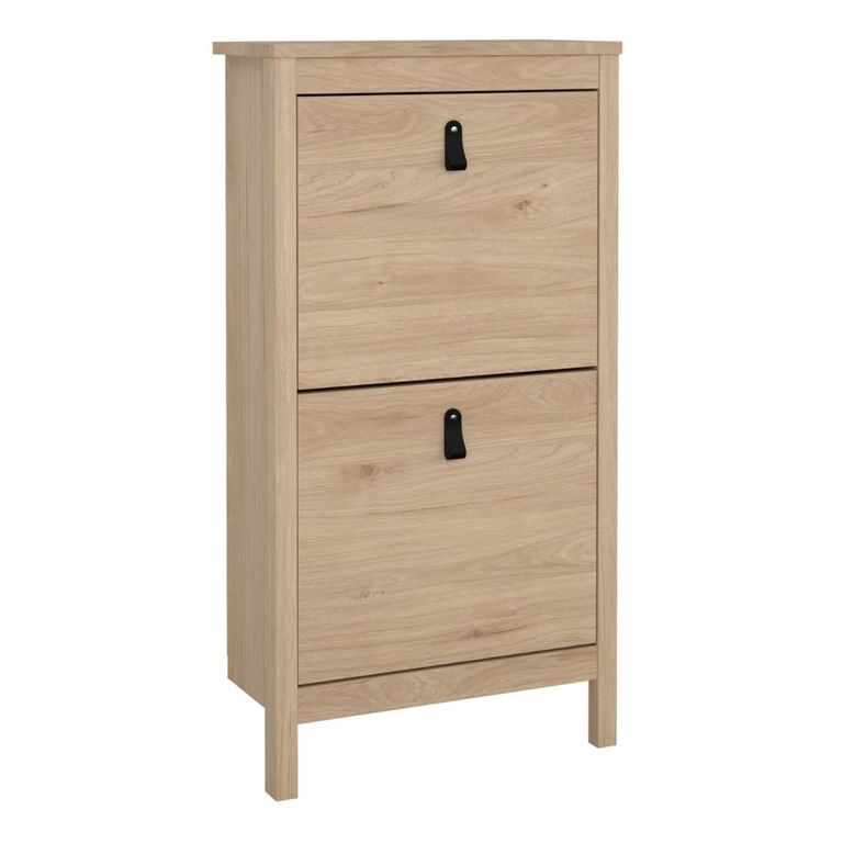 Barcelona Jackson Hickory Oak 2 Door Shoe Cabinet