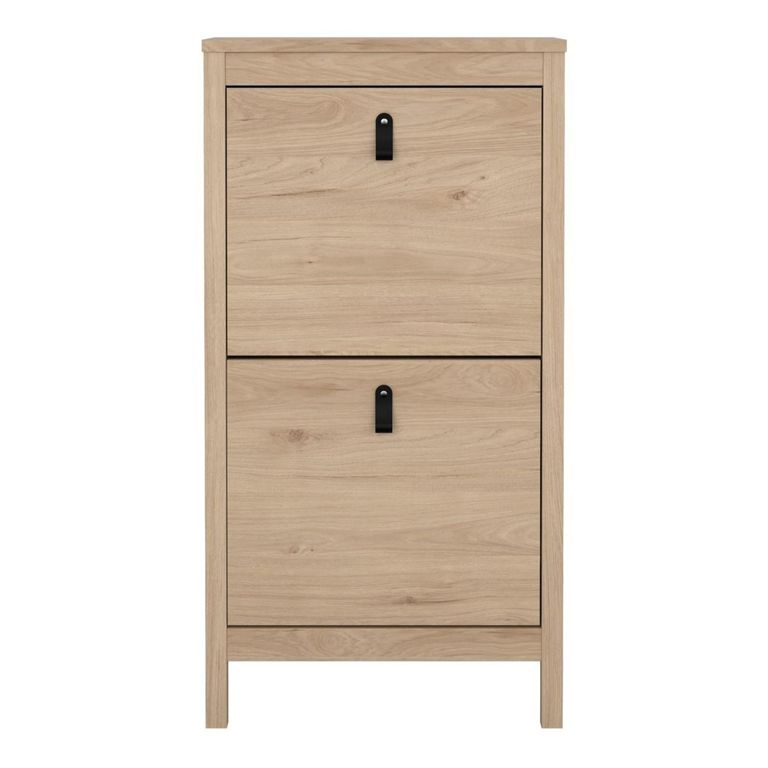 Barcelona Jackson Hickory Oak 2 Door Shoe Cabinet