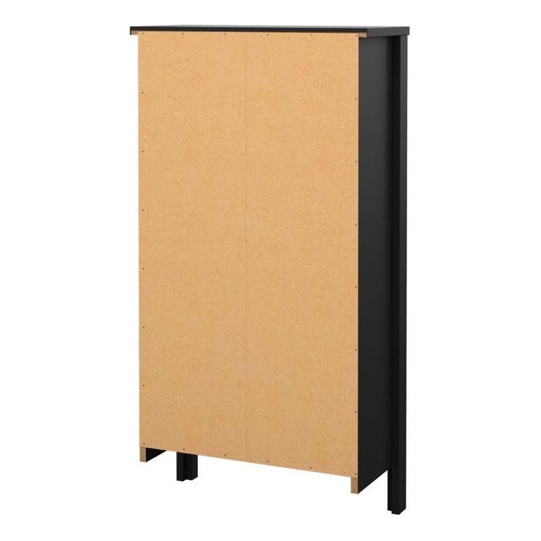 Barcelona Matt Black 2 Door Shoe Cabinet