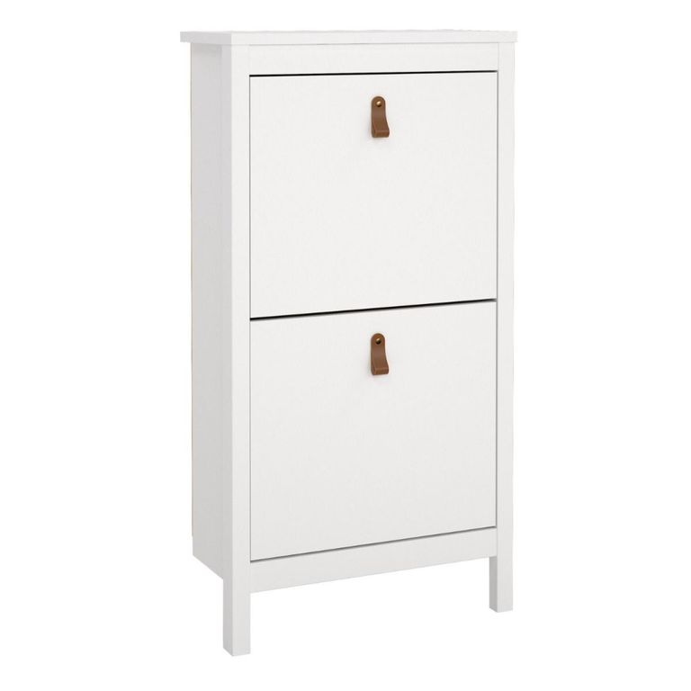 Barcelona White 2 Door Shoe Cabinet