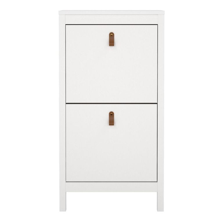 Barcelona White 2 Door Shoe Cabinet