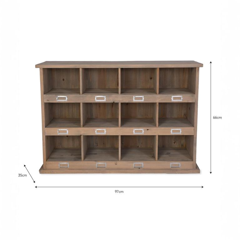 Chedworth 12 Shoe Locker Natural Wood