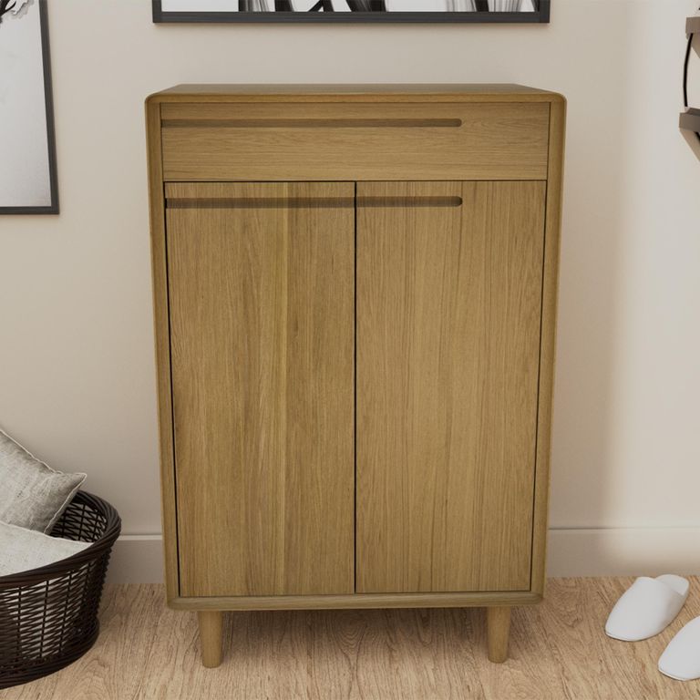 Scandic Shoe Cabinet - 2 Door - Oak