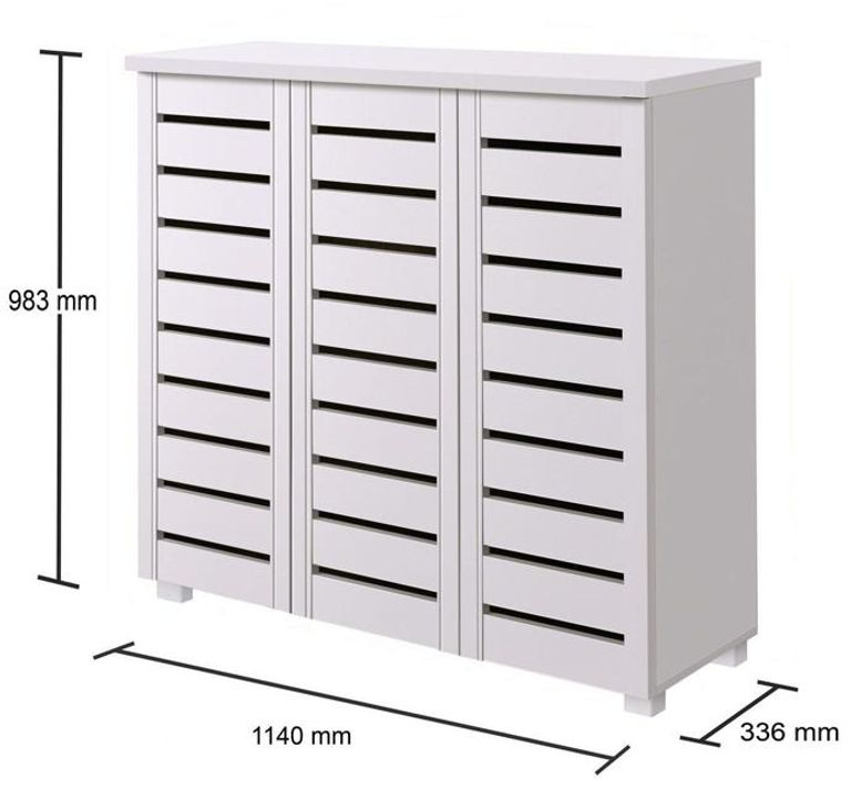 Edwards 3 Door Shoe Cabinet - Variant Available