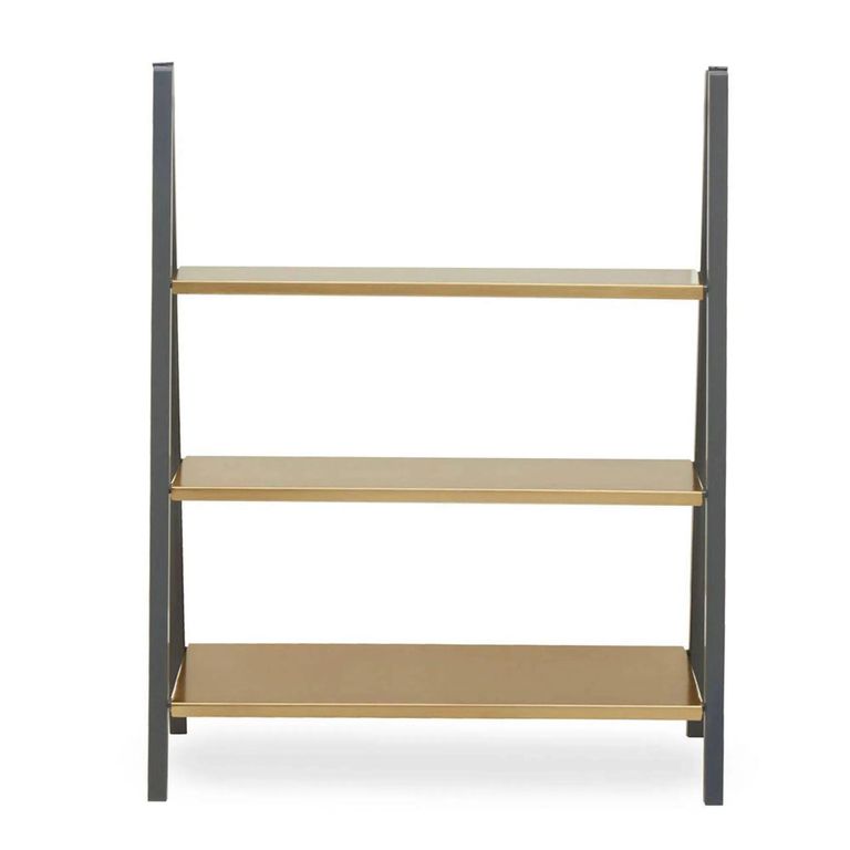 Korba Shelf - Grey and Gold Metal