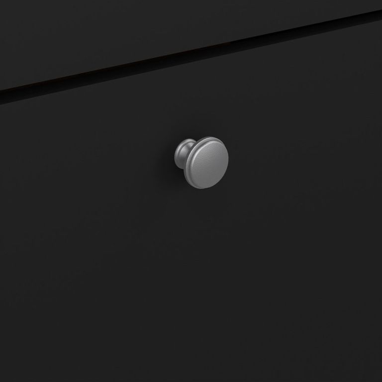 Madrid Black 2 Drawer Door Shoe Cabinet