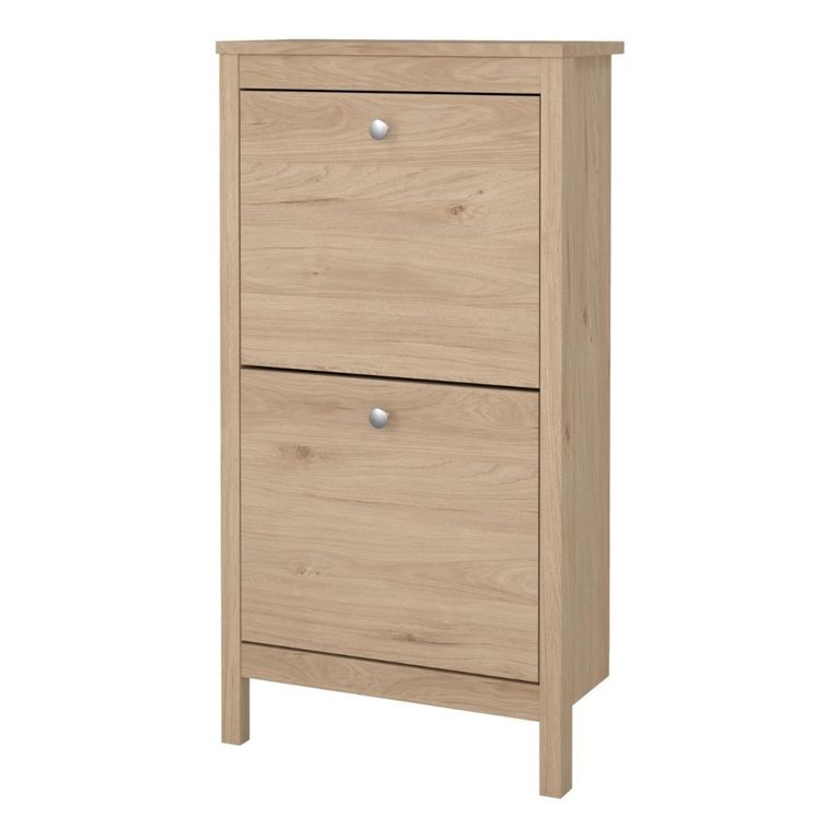 Madrid Jackson Hickory Oak 2 Door Shoe Cabinet