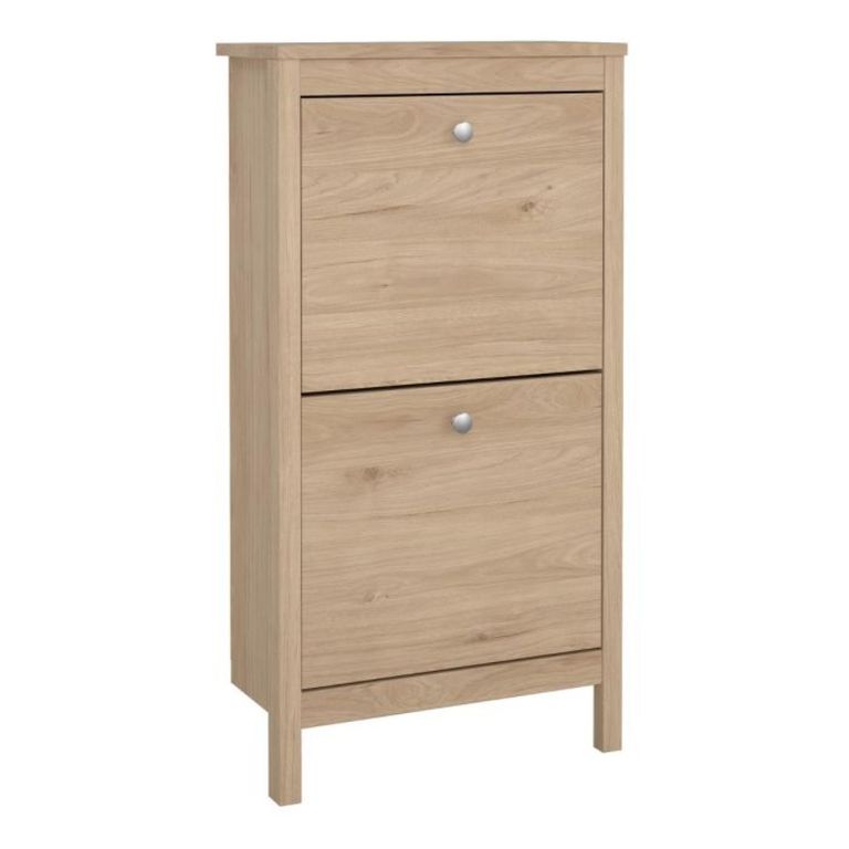 Madrid Jackson Hickory Oak 2 Door Shoe Cabinet