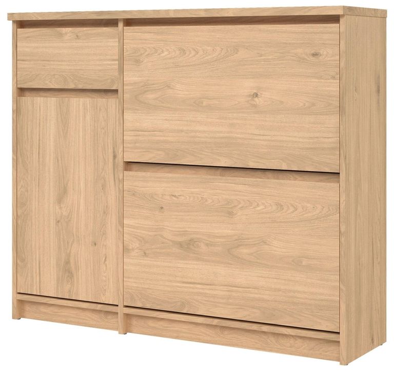 Naia Oak 2 Door 2 Drawer Shoe Cabinet
