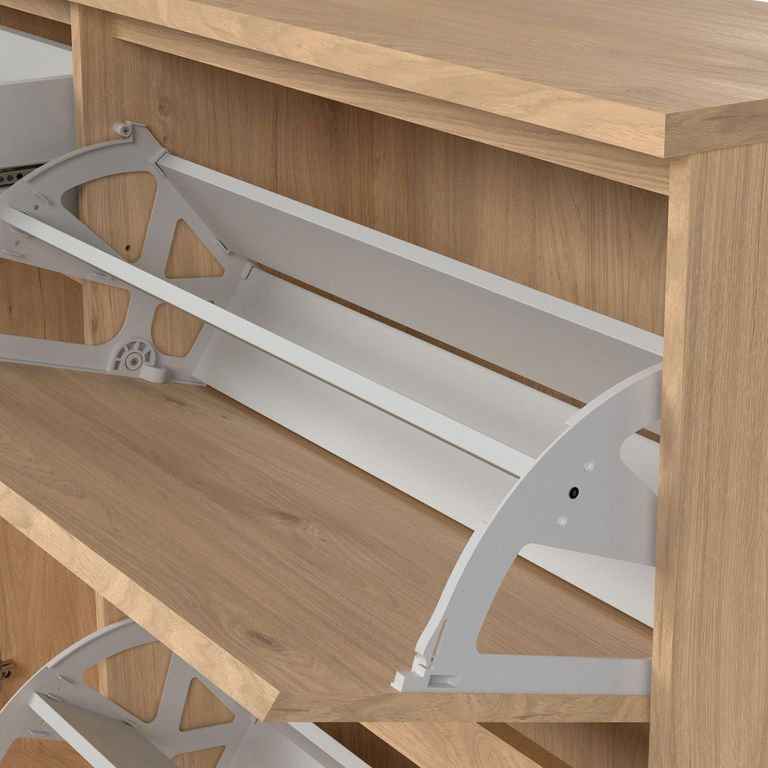 Naia Oak 2 Door 2 Drawer Shoe Cabinet