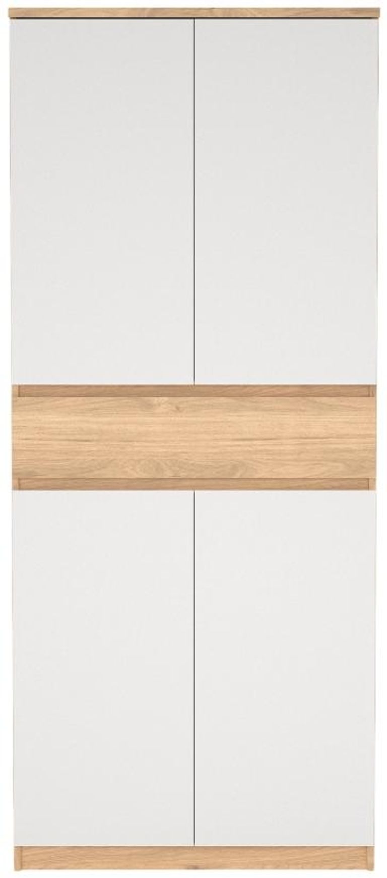 Naia Oak and White Large Shoe Cupboard