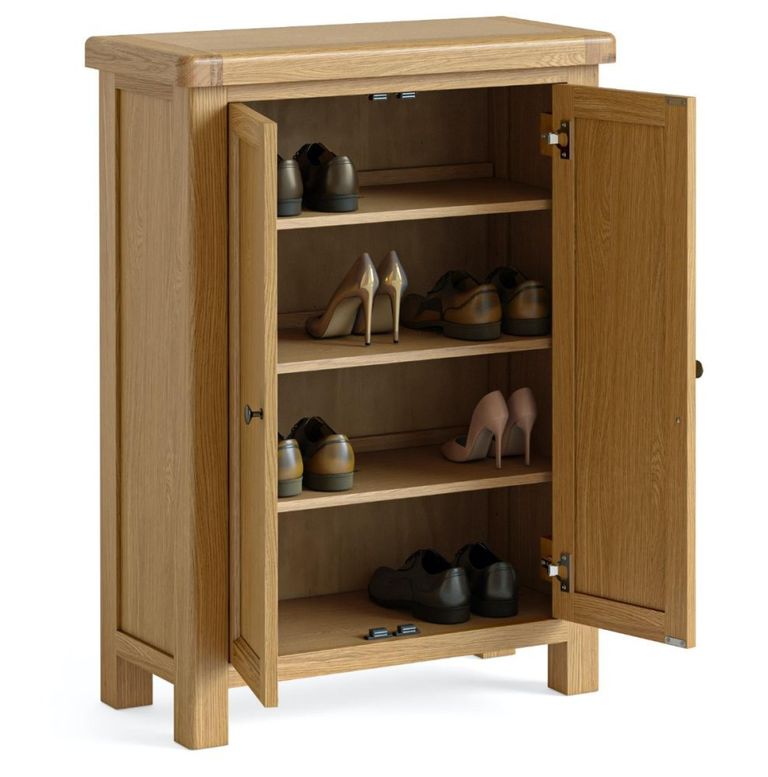Normandy Shoe Cabinet - 2 Door - Oak