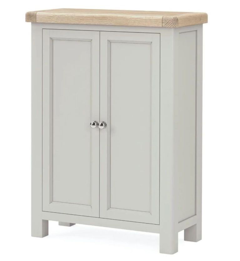 Salcombe Shoe Cabinet - 2 Door - Grey Oak