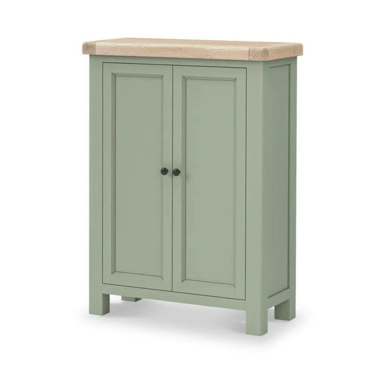 Salcombe Shoe Cabinet - 2 Door - Sage Oak