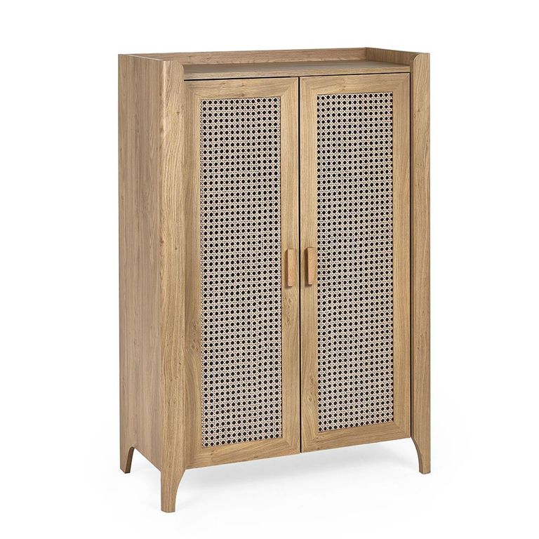 Sydney Shoe Cupboard - 2 Door - Faux Rattan